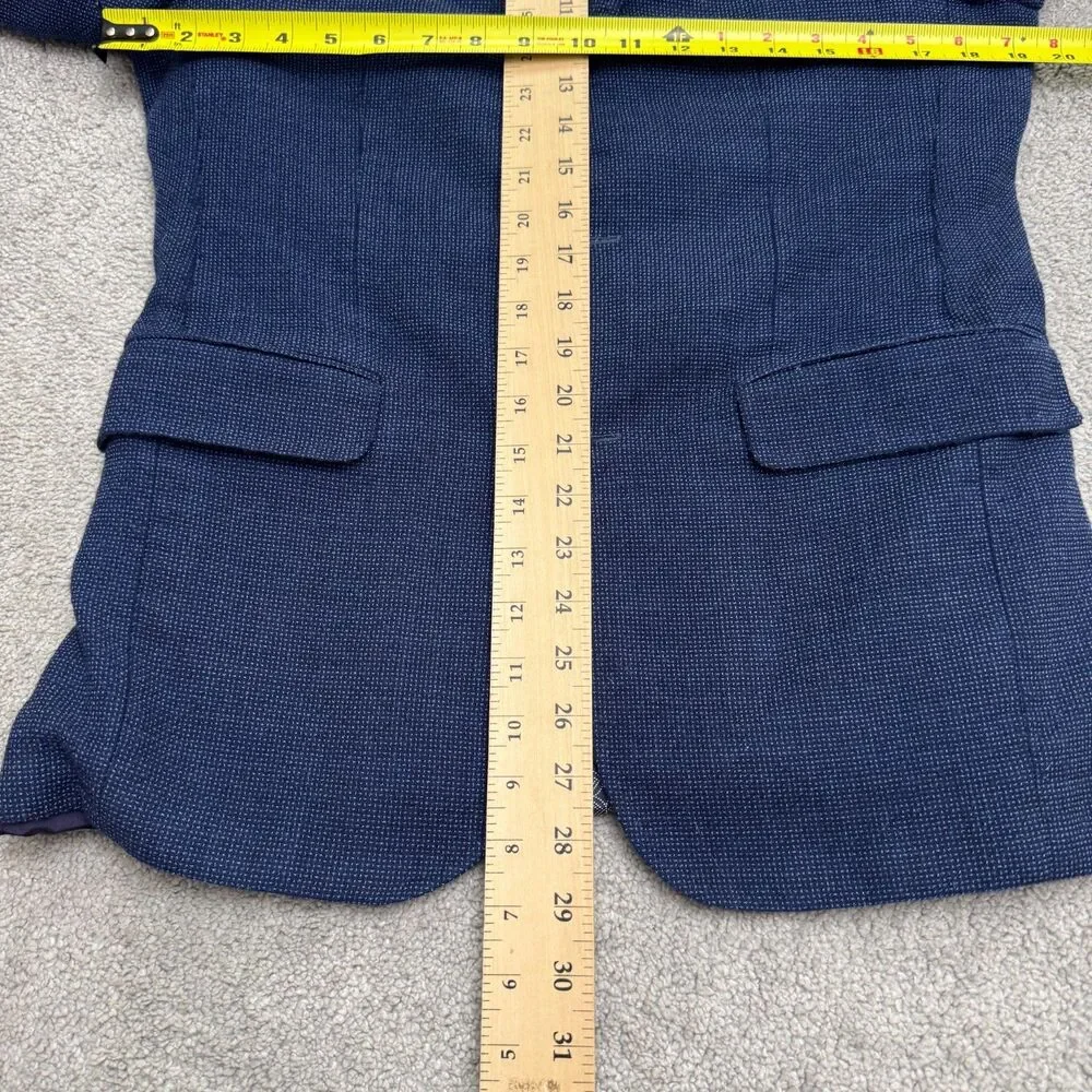 Ted Baker London Endurance Jay SPJ Wool Blazer Jacket Mens 38R Blue Double Vent
